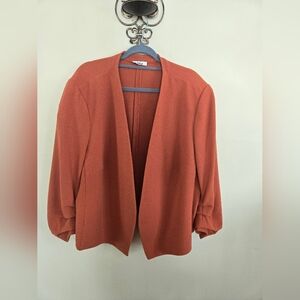 Bar III Open-Front Blazer Jacket in Rust Orange